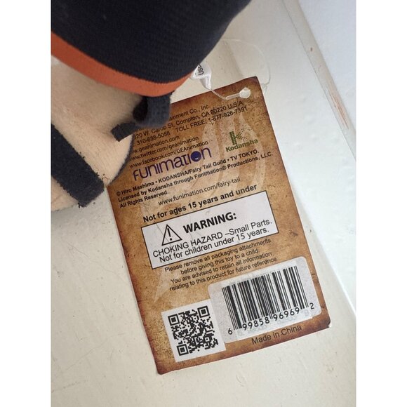 Fairy Tail Natsu Soft Plush Doll 8" Chibi SD Toys Anime New Licensed Ge6969 - Picture 4 of 5